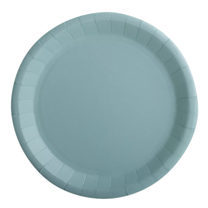 Assiettes Carton Rondes 22 cm Vert d’Eau – Vaisselle de Fête