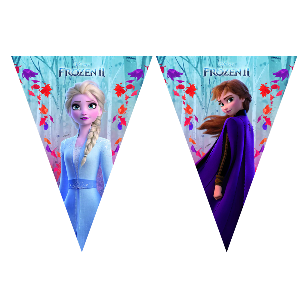 Guirlande Fanions La Reine des Neiges 2 – Décoration Anniversaire