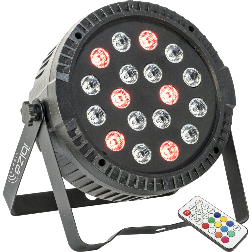 Projecteur PAR LED Extra-Plat THINPAR 18x1W RGB – DMX et Télécommande