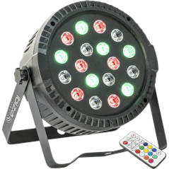 Projecteur PAR LED Extra-Plat THINPAR 18x1W RGB – DMX et Télécommande