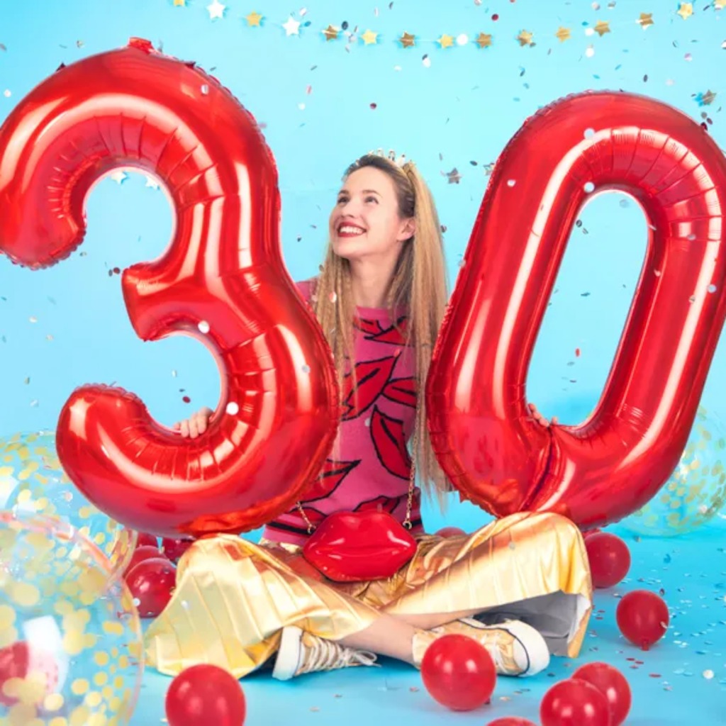 Ballon Chiffre 4 Rouge 86 cm – Ballon Aluminium Anniversaire