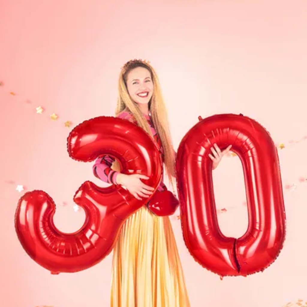 Ballon Chiffre 4 Rouge 86 cm – Ballon Aluminium Anniversaire