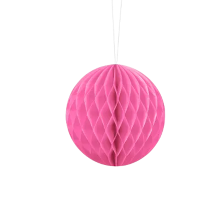 Boule Nid d'Abeille Alvéolée Rose 10 cm – Décoration Papier de Soie