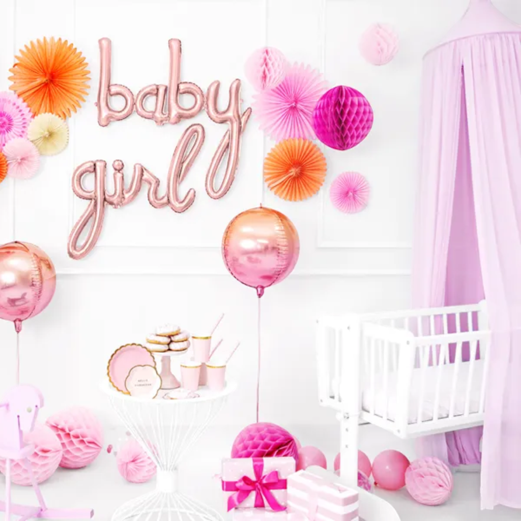 Boule Nid d'Abeille Alvéolée Rose 20 cm – Décoration Papier de Soie