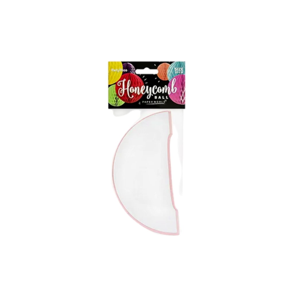 Boule Nid d'Abeille Alvéolée Rose 20 cm – Décoration Papier de Soie