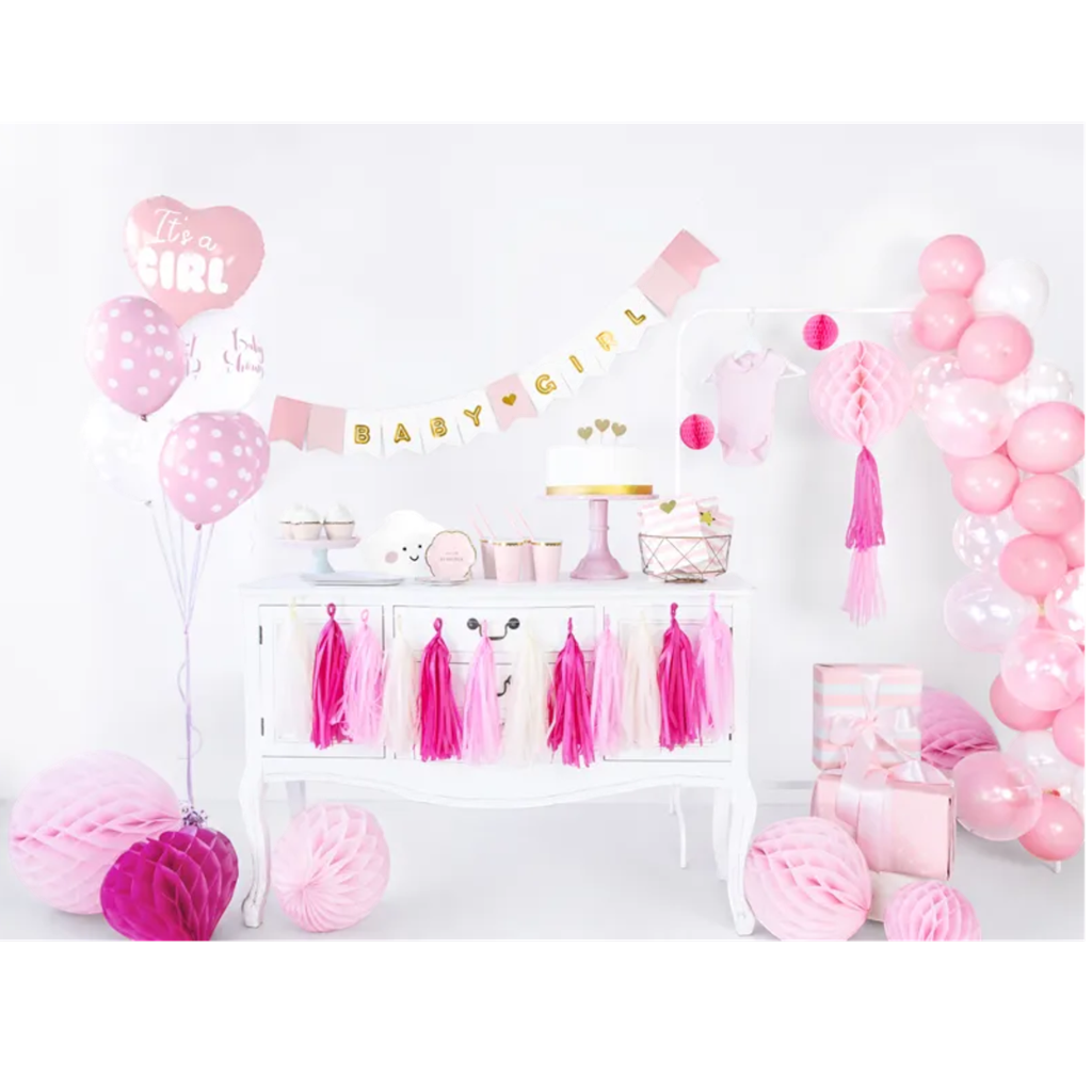 Boule Nid d'Abeille Alvéolée Rose Clair 20 cm – Décoration Papier de Soie