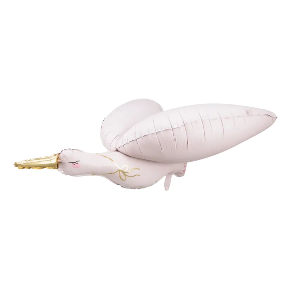 Ballon Aluminium Cigogne Rose 100 cm – Ballon Baby Shower et Naissance