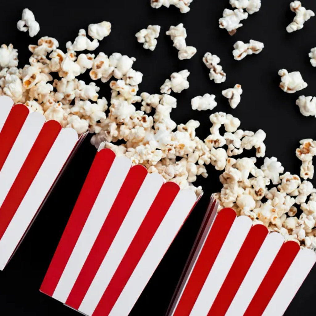 6 Boîtes à Pop-Corn Rayées Rouge et Blanc – Pots Carton 12,5 cm