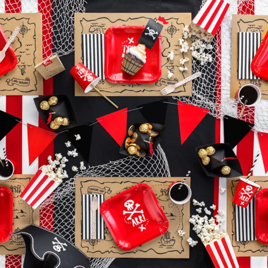 6 Boîtes à Pop-Corn Rayées Rouge et Blanc – Pots Carton 12,5 cm