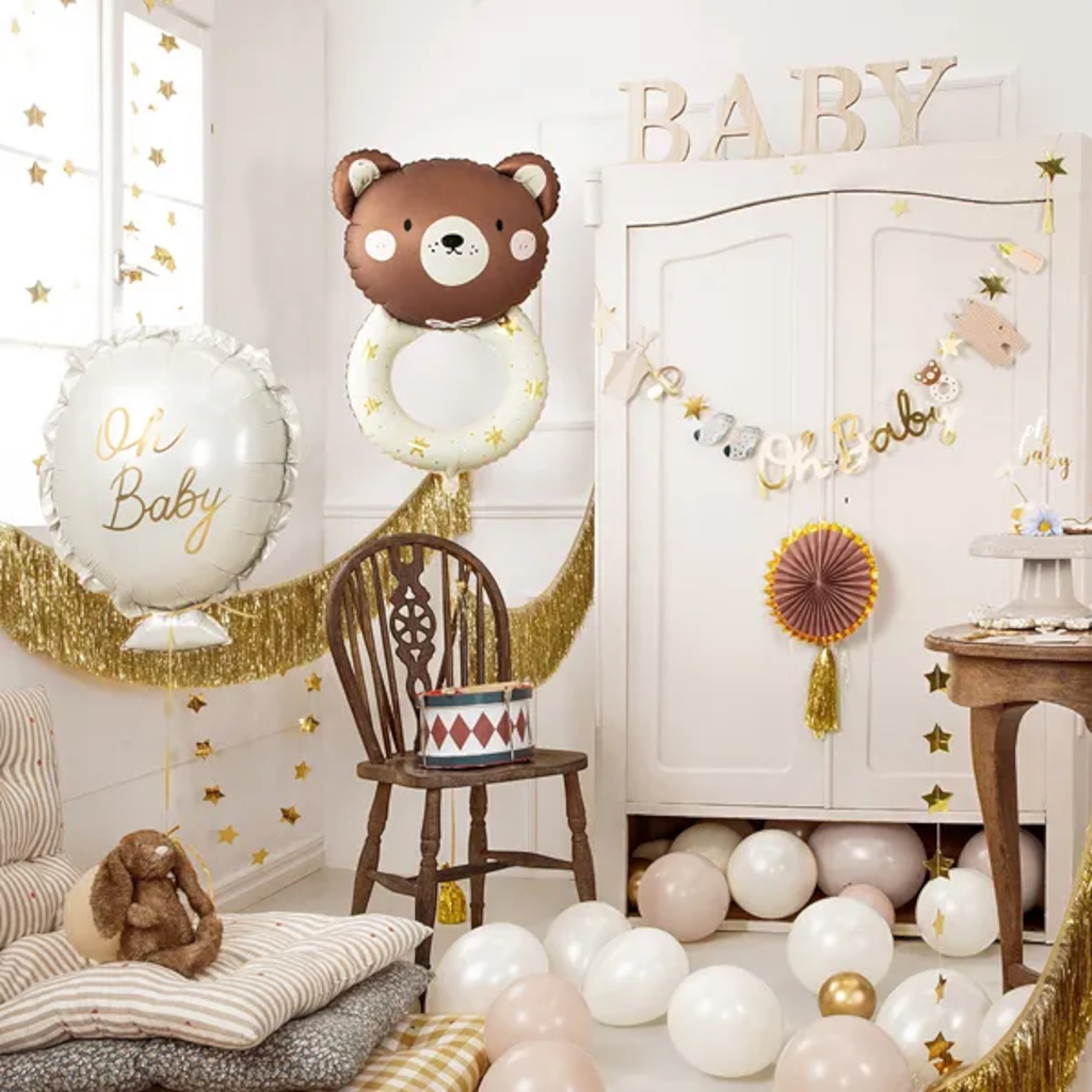 Ballon Aluminium Hochet Ourse 67 cm – Décoration Baby Shower