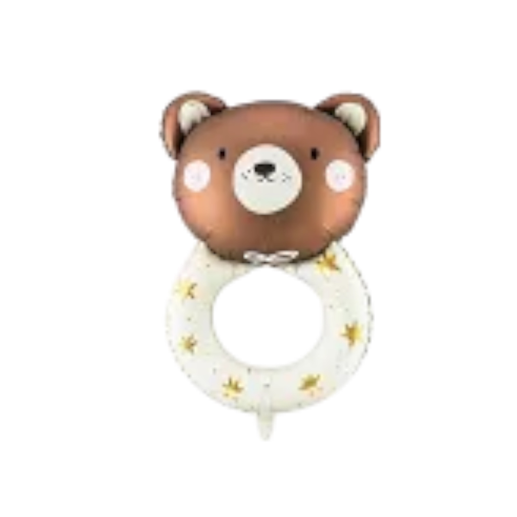 Ballon Aluminium Hochet Ourse 67 cm – Décoration Baby Shower