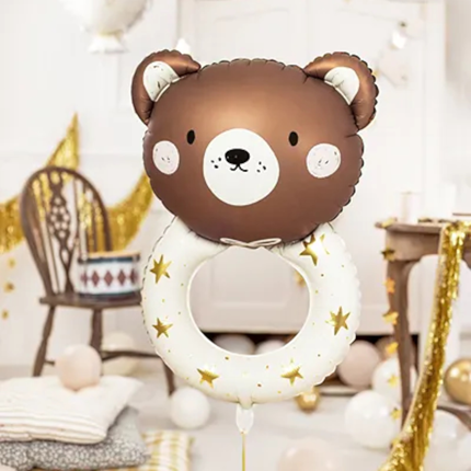 Ballon Aluminium Hochet Ourse 67 cm – Décoration Baby Shower