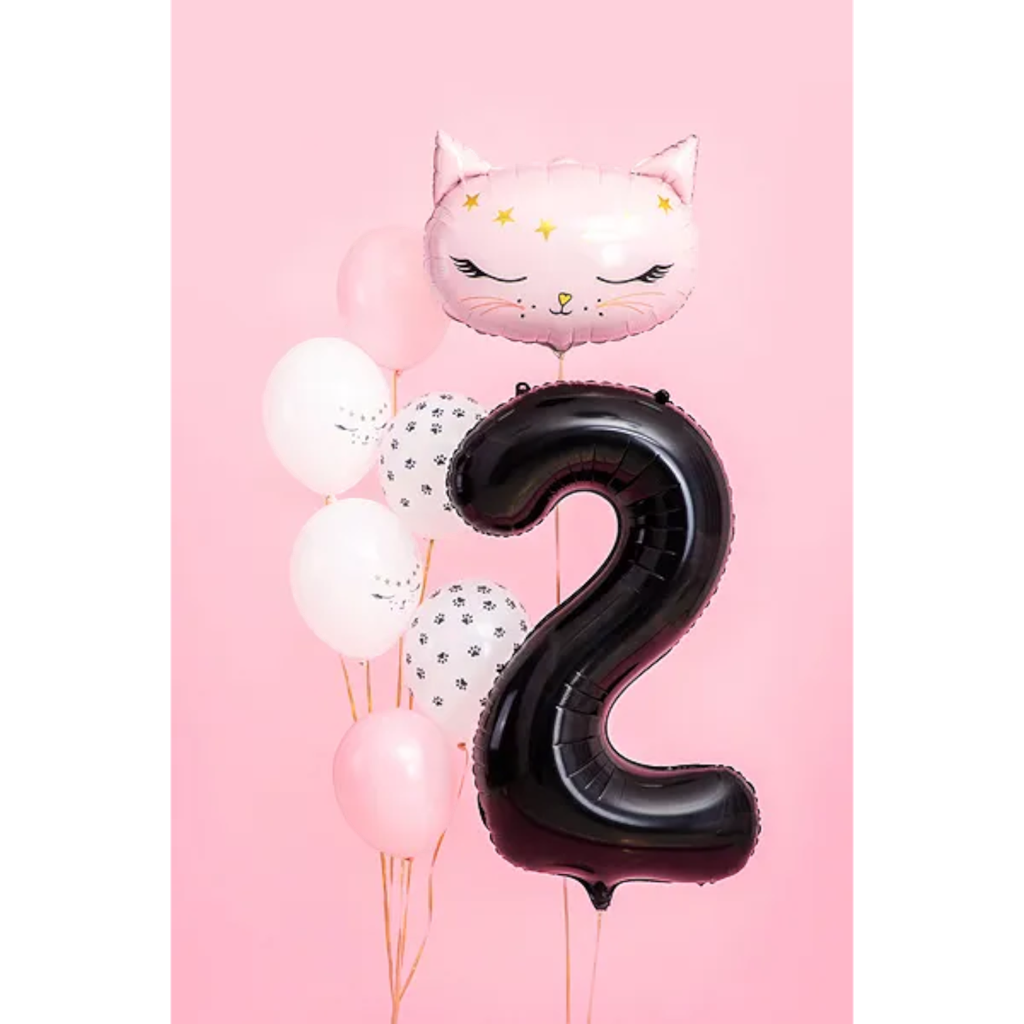 Ballon Aluminium Chiffre 2 Noir 86 cm – Ballon Mylar Anniversaire