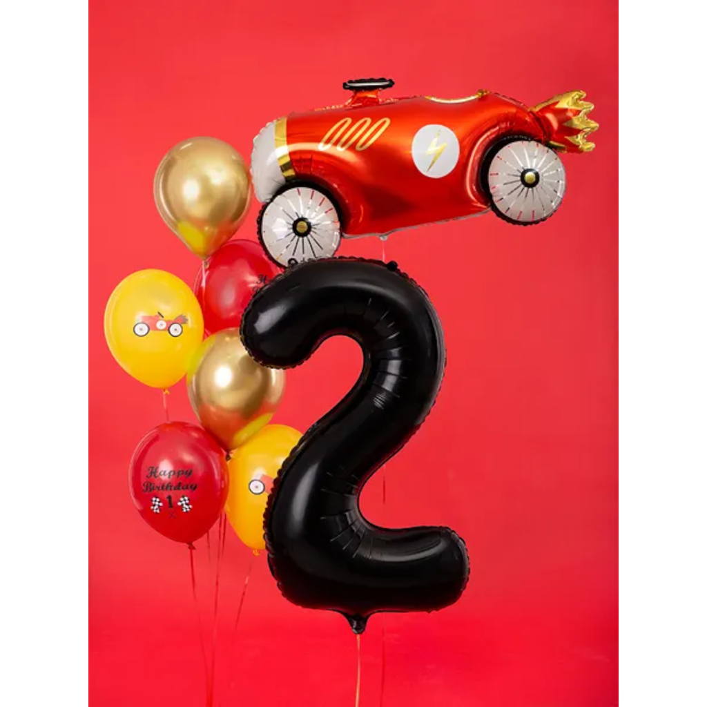 Ballon Aluminium Chiffre 2 Noir 86 cm – Ballon Mylar Anniversaire