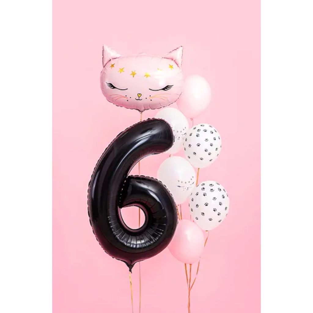 Ballon Aluminium Chiffre 6 Noir 86 cm – Ballon Mylar Anniversaire