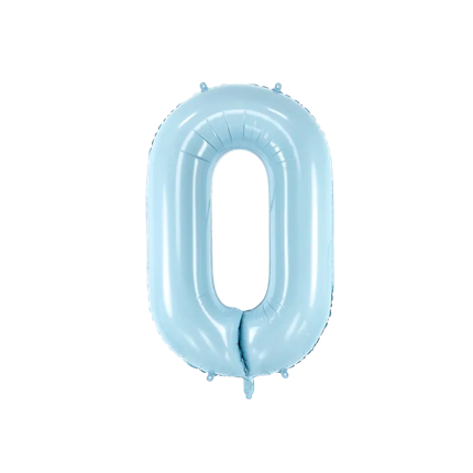 Ballon Aluminium Chiffre 0 Bleu Clair 86 cm – Ballon Mylar Anniversaire