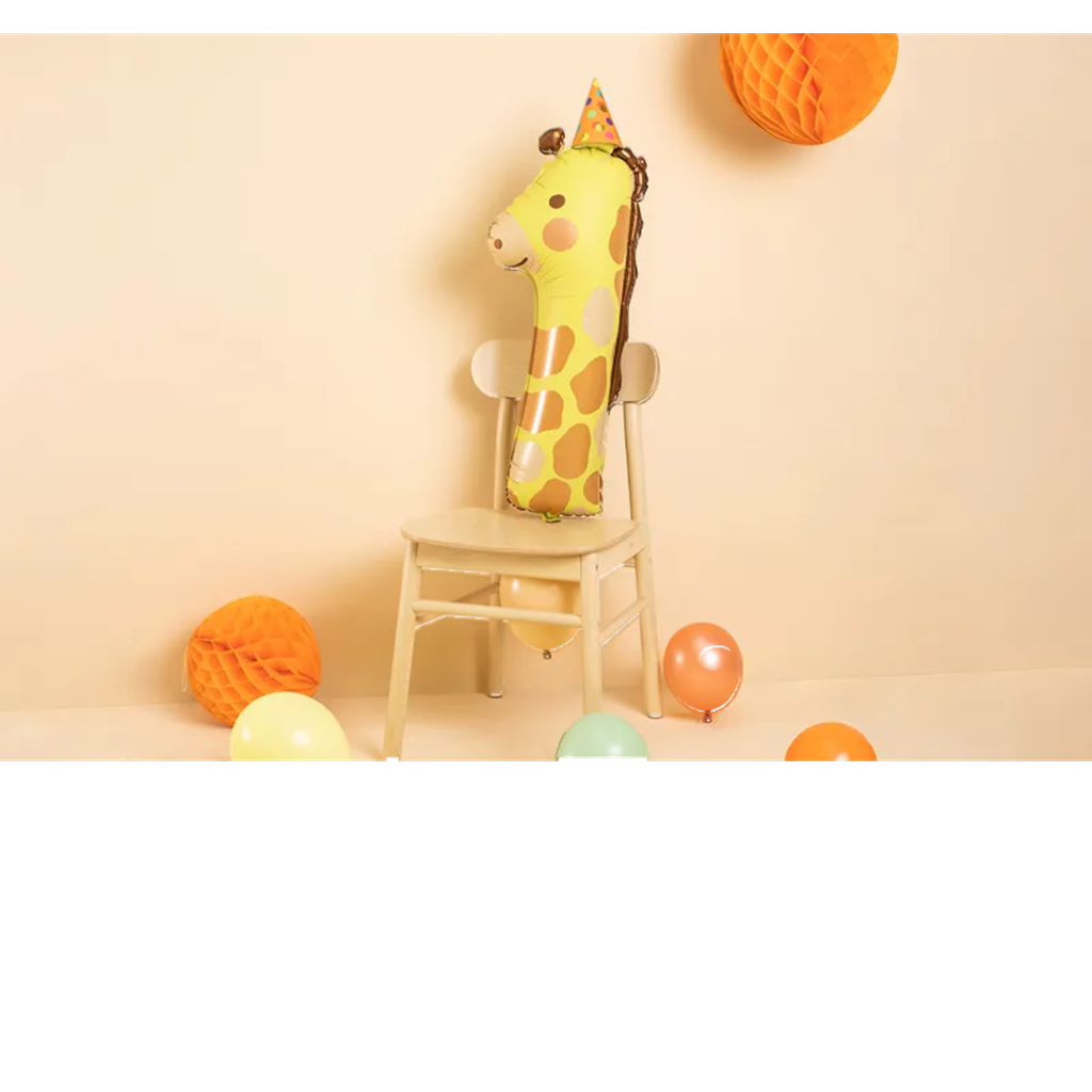 Ballon Mylar Chiffre 1 Girafe 84 cm – Ballon Aluminium Anniversaire