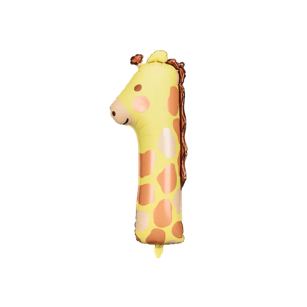 Ballon Mylar Chiffre 1 Girafe 84 cm – Ballon Aluminium Anniversaire