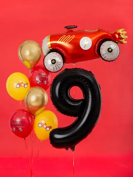Ballon Aluminium Chiffre 9 Noir 86 cm – Ballon Mylar Anniversaire