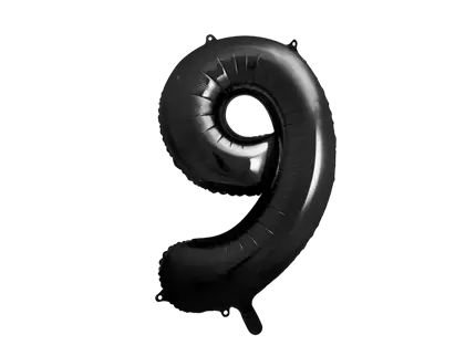 Ballon Aluminium Chiffre 9 Noir 86 cm – Ballon Mylar Anniversaire