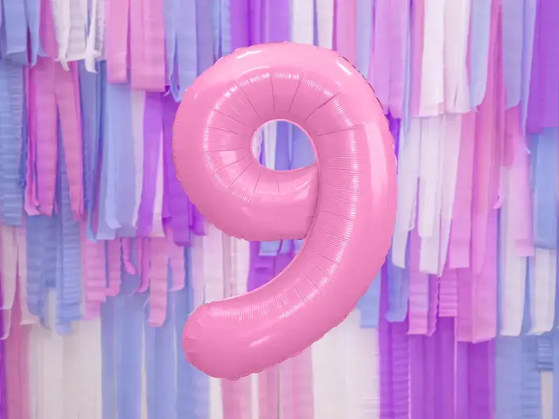 Ballon Aluminium Chiffre 9 Rose 86 cm – Ballon Mylar Anniversaire