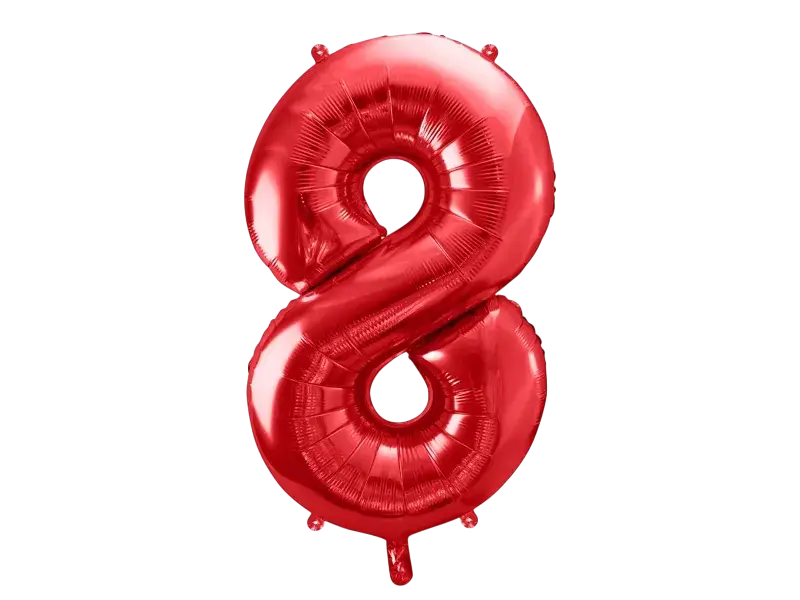 Ballon Aluminium Chiffre 8 Rouge 86 cm – Ballon Mylar Anniversaire