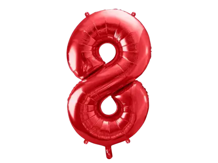 Ballon Aluminium Chiffre 8 Rouge 86 cm – Ballon Mylar Anniversaire