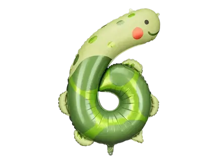Ballon Tortue aluminium - Chiffre 6