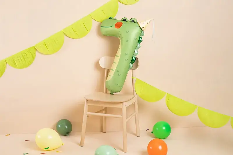 Ballon Mylar Chiffre 7 Crocodile 73 cm – Ballon Aluminium Jungle