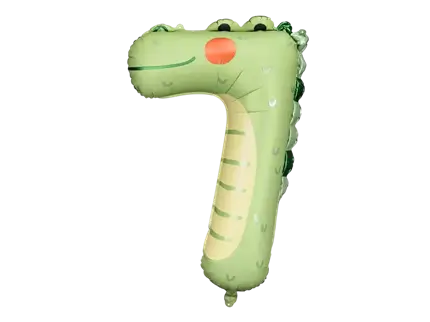 Ballon Mylar Chiffre 7 Crocodile 73 cm – Ballon Aluminium Jungle