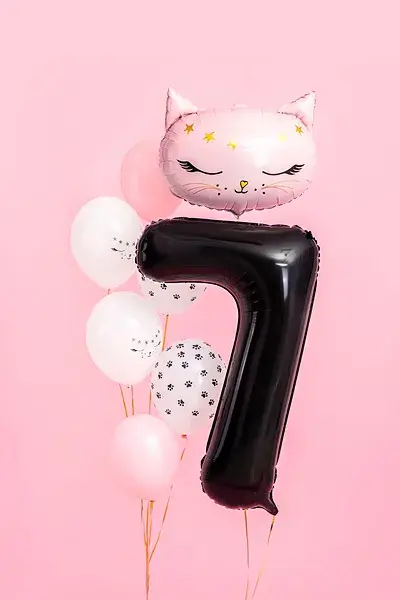 Ballon Aluminium Chiffre 7 Noir 86 cm – Ballon Mylar Anniversaire