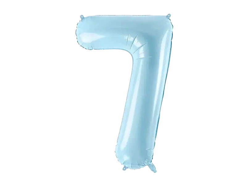 Ballon Aluminium Chiffre 7 Bleu Clair 86 cm – Ballon Mylar Anniversaire