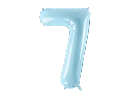 Ballon Aluminium Chiffre 7 Bleu Clair 86 cm – Ballon Mylar Anniversaire
