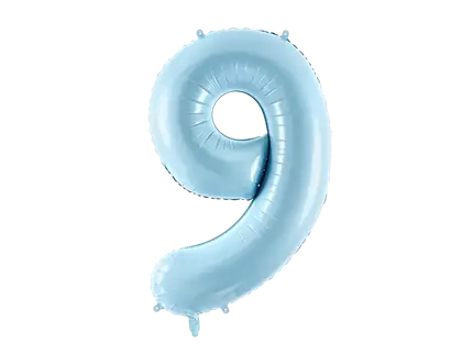 Ballon Aluminium Chiffre 9 Bleu Clair 86 cm – Ballon Mylar Anniversaire