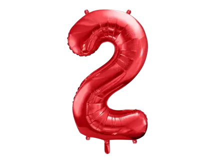 Ballon Aluminium Chiffre 2 Rouge 86 cm – Ballon Mylar Anniversaire