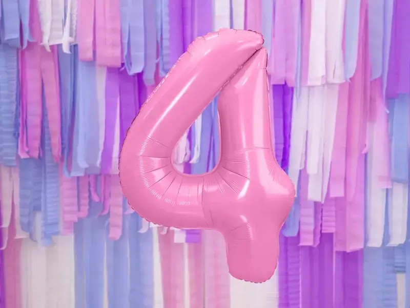 Ballon Aluminium Chiffre 4 Rose 86 cm – Ballon Mylar Anniversaire