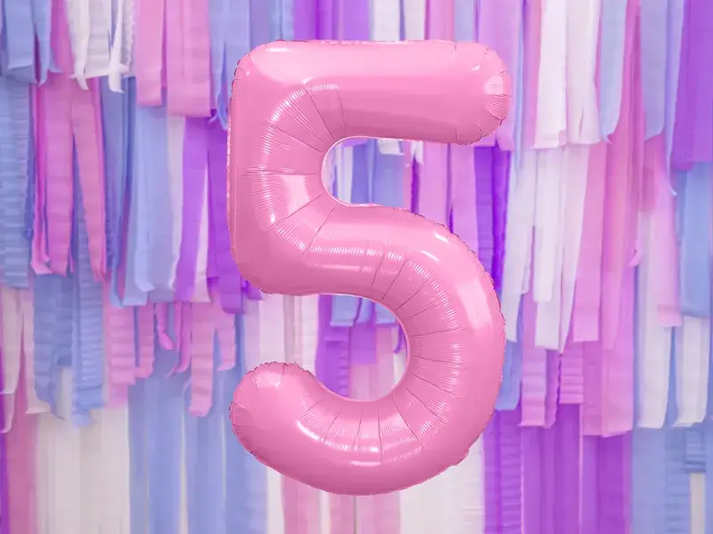 Ballon Aluminium Chiffre 5 Rose 86 cm – Ballon Mylar Anniversaire
