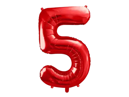 Ballon Aluminium Chiffre 5 Rouge 86 cm – Ballon Mylar Anniversaire