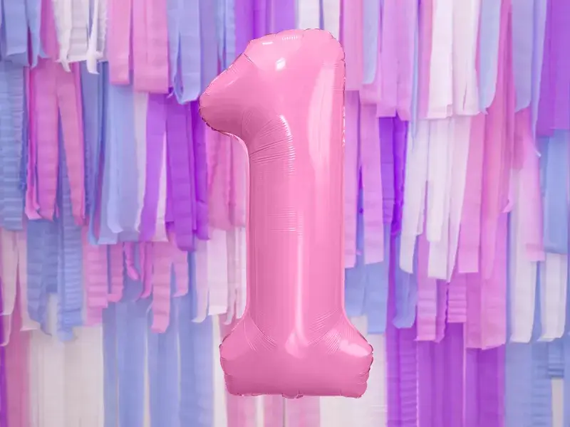 Ballon Aluminium Chiffre 1 Rose 86 cm – Ballon Mylar Anniversaire