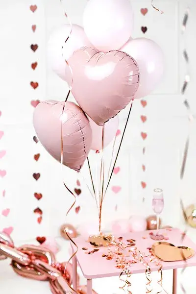 Poids pour Ballons Cœurs Rose Gold 137 g – Accessoire Décoration Ballons