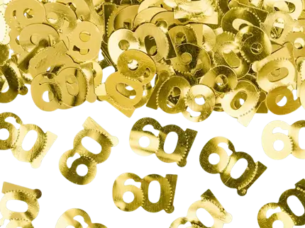 Confettis doré 60 ans