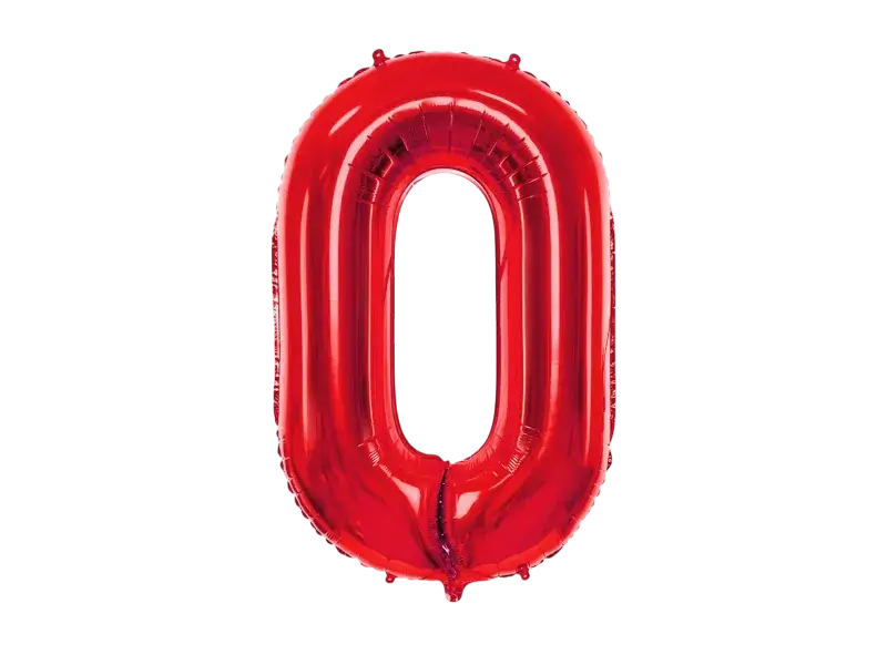 Ballon Aluminium Chiffre 0 Rouge 86 cm – Ballon Mylar Anniversaire