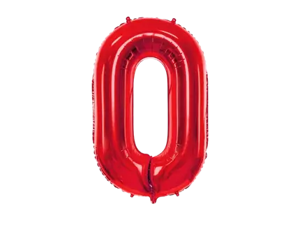 Ballon Aluminium Chiffre 0 Rouge 86 cm – Ballon Mylar Anniversaire