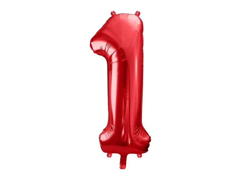 Ballon Aluminium Chiffre 1 Rouge 86 cm – Ballon Mylar Anniversaire