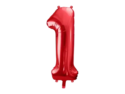 Ballon Aluminium Chiffre 1 Rouge 86 cm – Ballon Mylar Anniversaire