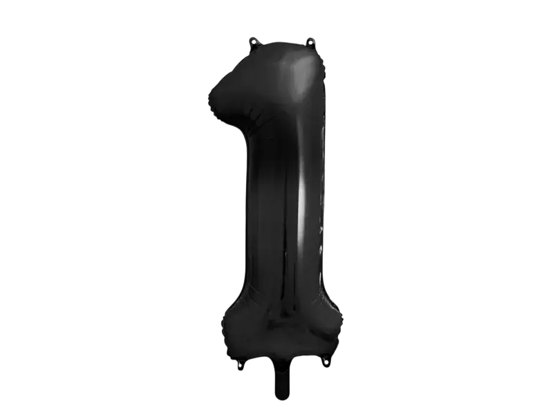 Ballon Aluminium Chiffre 1 Noir 86 cm – Ballon Mylar Anniversaire