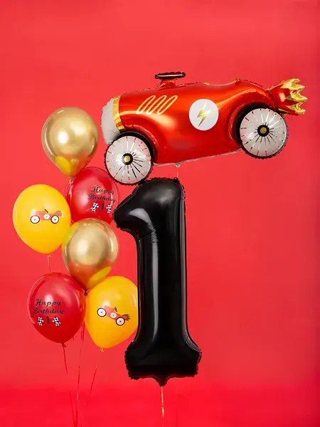 Ballon Aluminium Chiffre 1 Noir 86 cm – Ballon Mylar Anniversaire