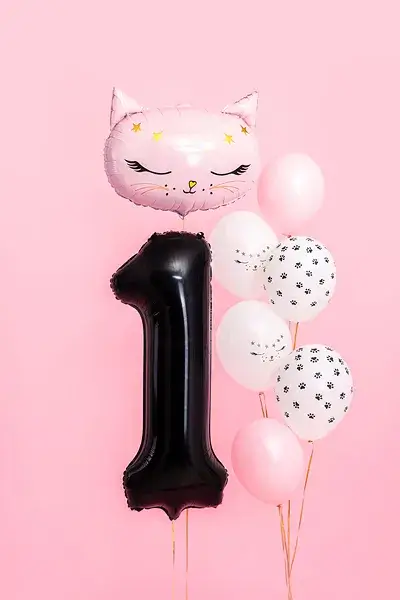 Ballon Aluminium Chiffre 1 Noir 86 cm – Ballon Mylar Anniversaire