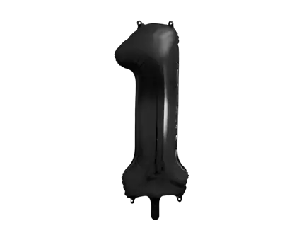 Ballon Aluminium Chiffre 1 Noir 86 cm – Ballon Mylar Anniversaire