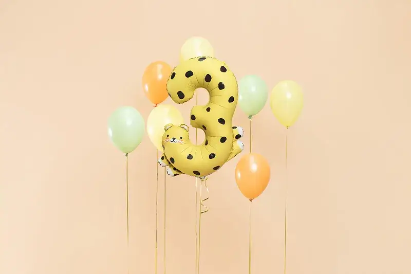 Ballon Mylar Chiffre 3 Guépard 81 cm – Ballon Aluminium Safari